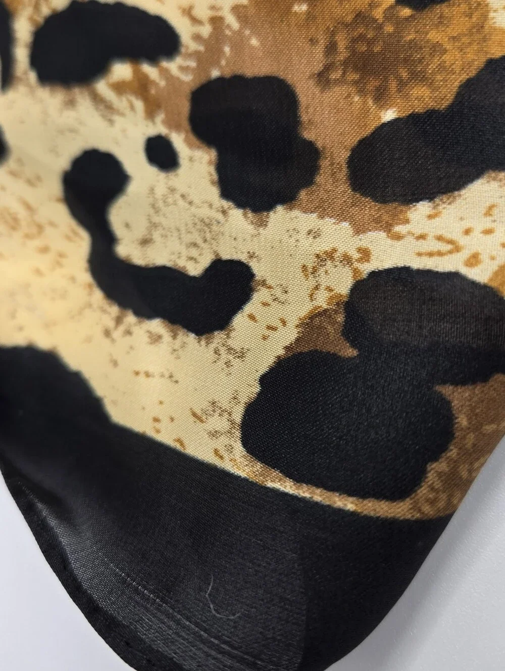 Scarf - Brown / Black Cheetah, 100% Feels Like Silk